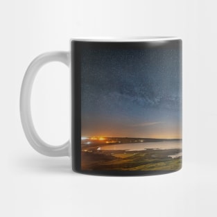 Port Eynon Bay and Horton at night Mug